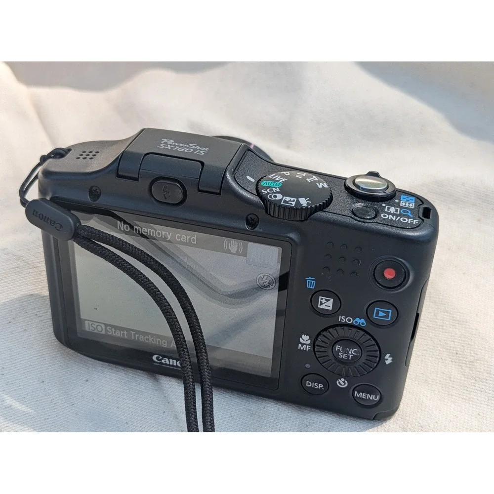 Canon PowerShot SX160 IS 16.0MP Digital Camera Black 16x Zoom HD Video Bundle
